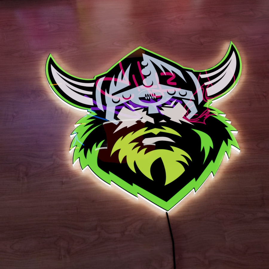 Canberra Raiders Logo LED Wall light