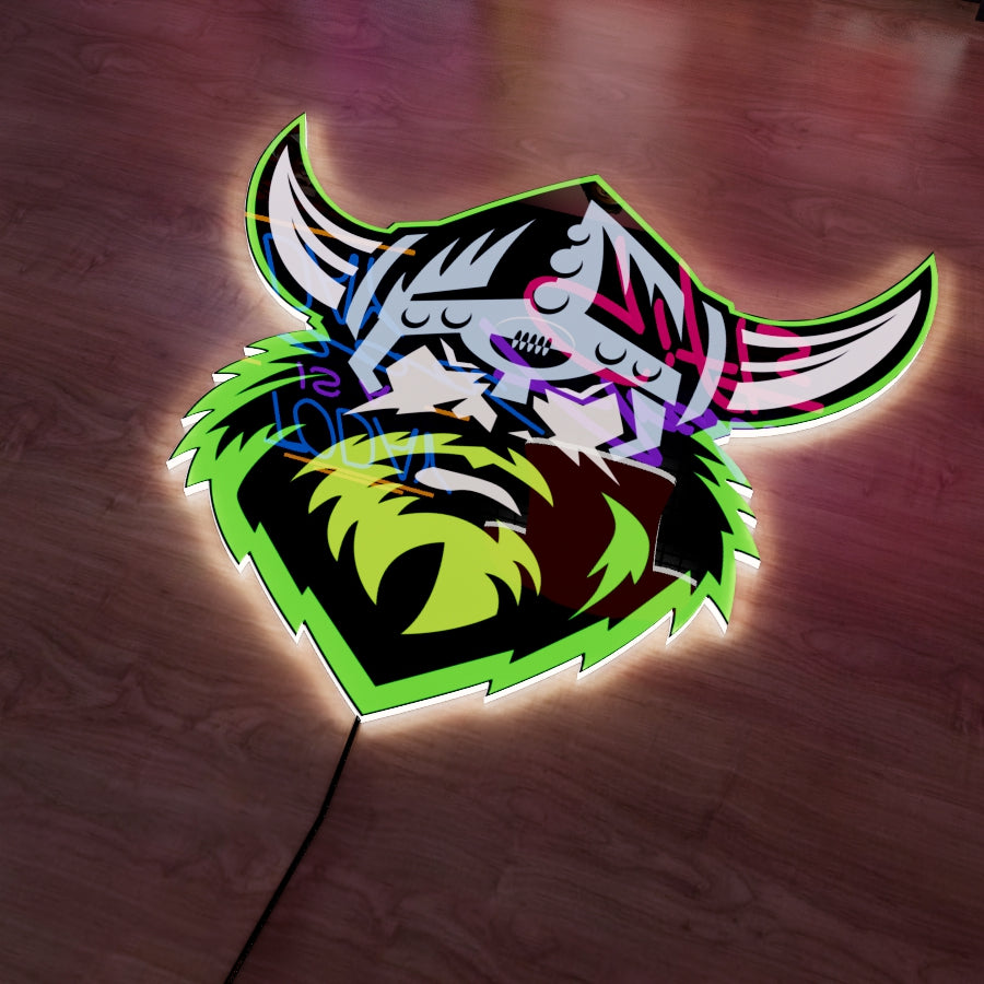 Canberra Raiders Logo LED Wall light