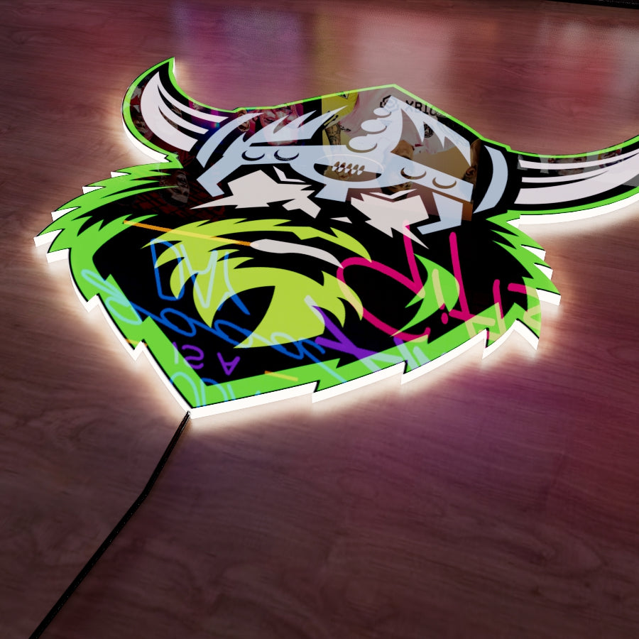 Canberra Raiders Logo LED Wall light