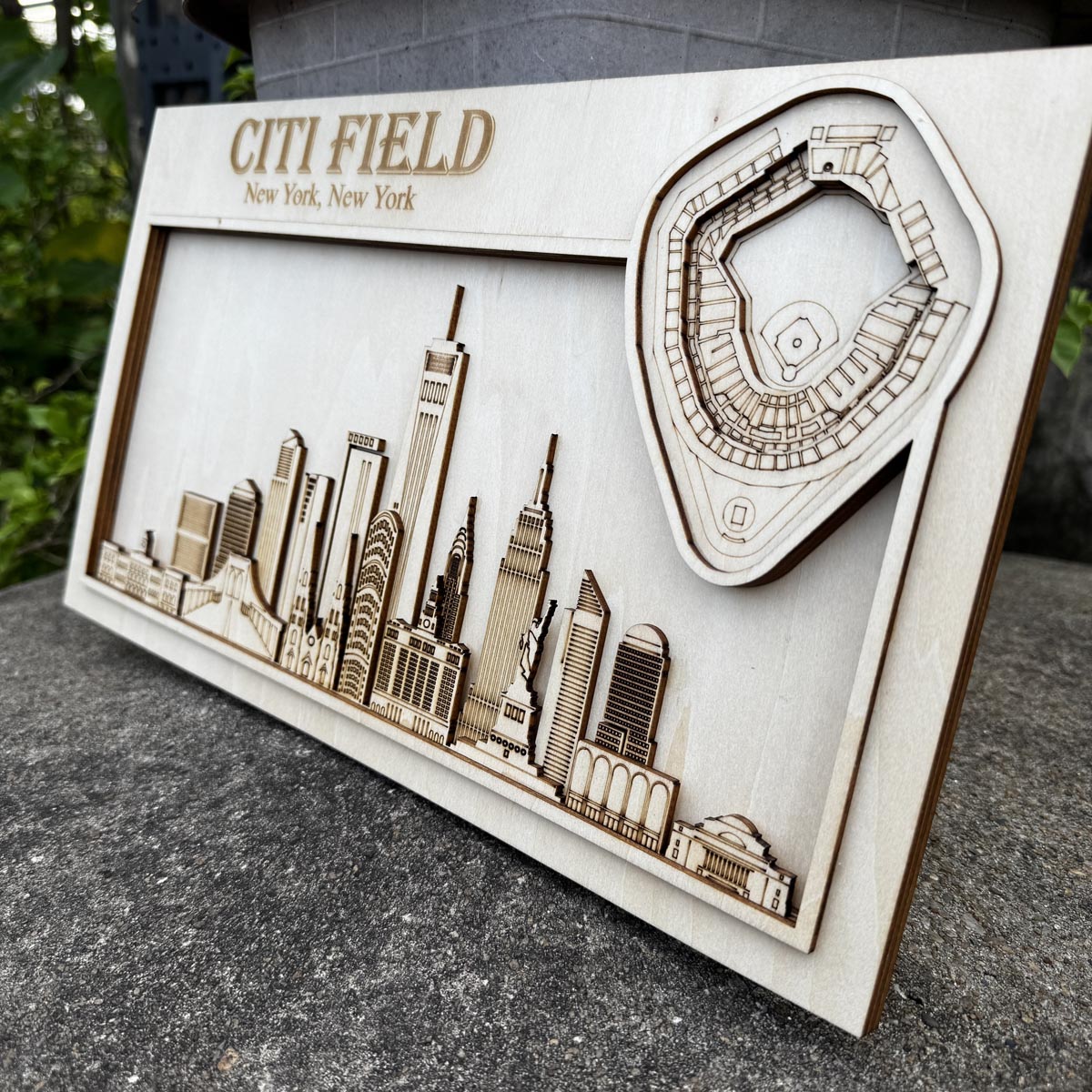 Citi Field & New York Mets, New York Skyline Wood Sign