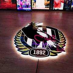 Collingwood Logo LED Wall light