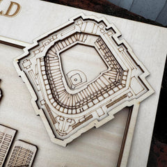 Coors Field & Denver, Colorado Skyline Wood Sign