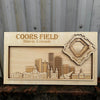 Coors Field & Denver, Colorado Skyline Wood Sign