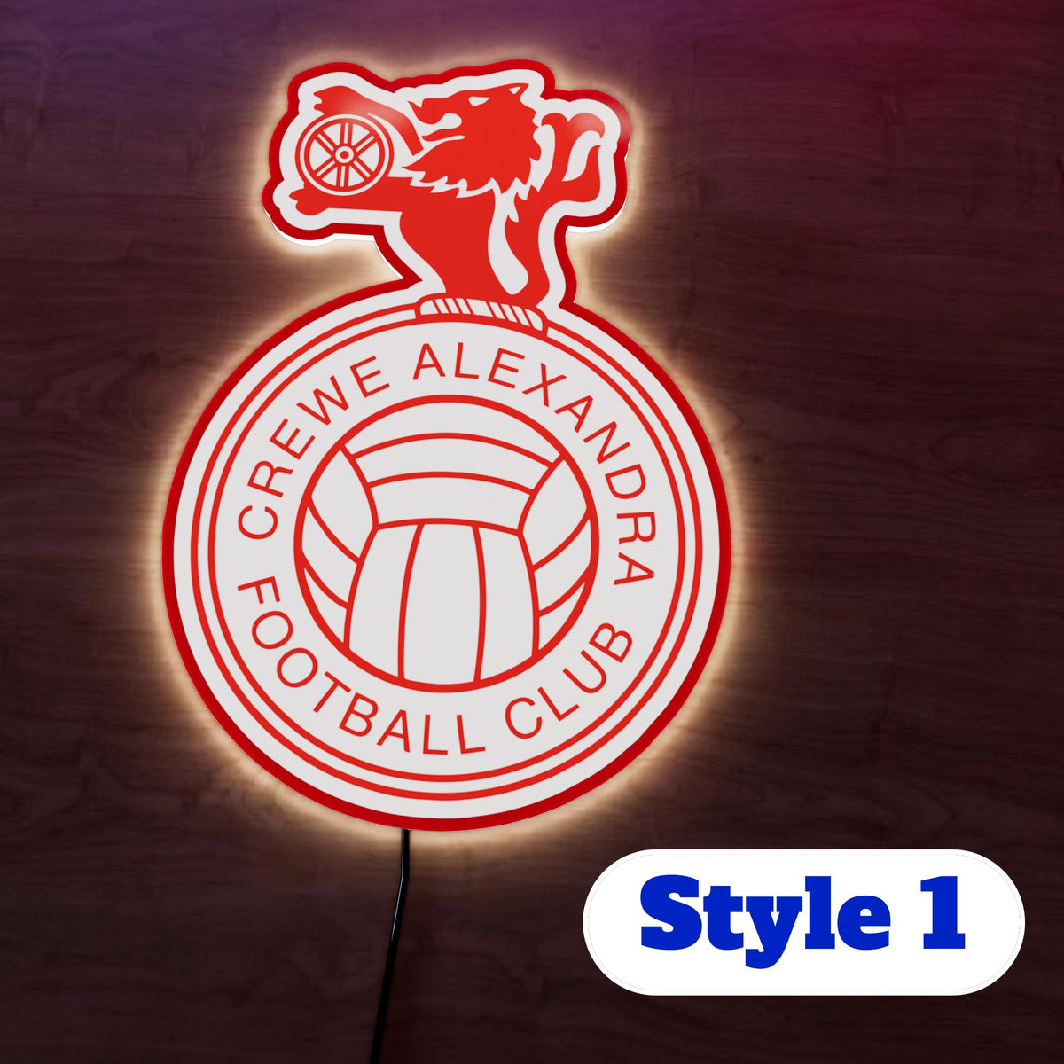 Crewe Alexandra FC Badge LED Style 1