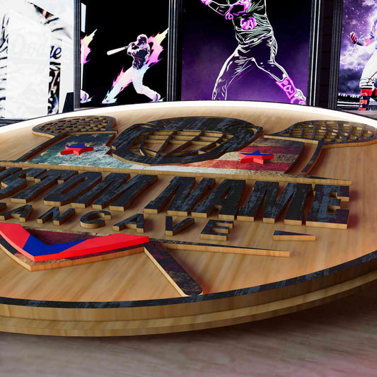 Customized Lacrosse Sign Wall LED 15 inches