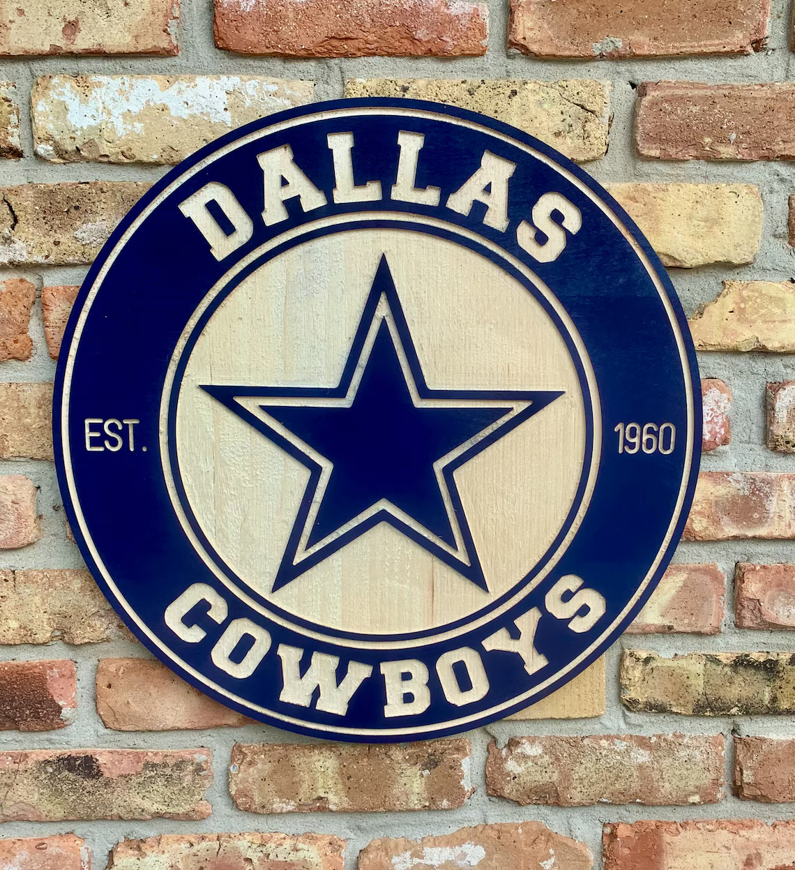 DALLAS FOOTBALL Logo Wall Art Sign Man Cave