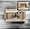 Dallas, Texas Skyline and 3D Football Stadium Wood Sign