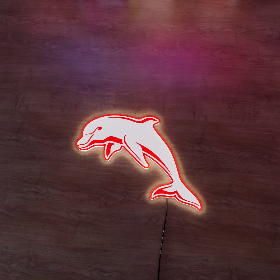 Dolphins Logo LED Wall light
