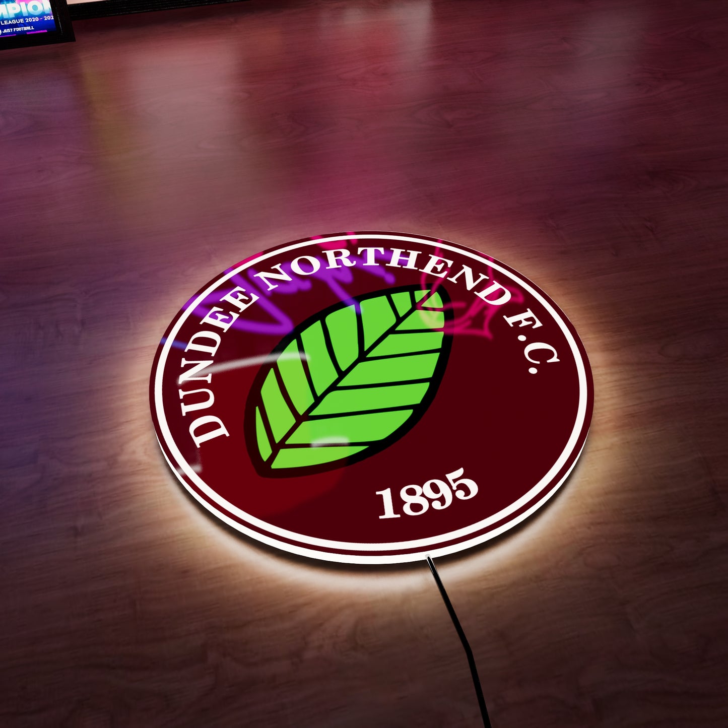 Dundee North End FC badge LED Wall light