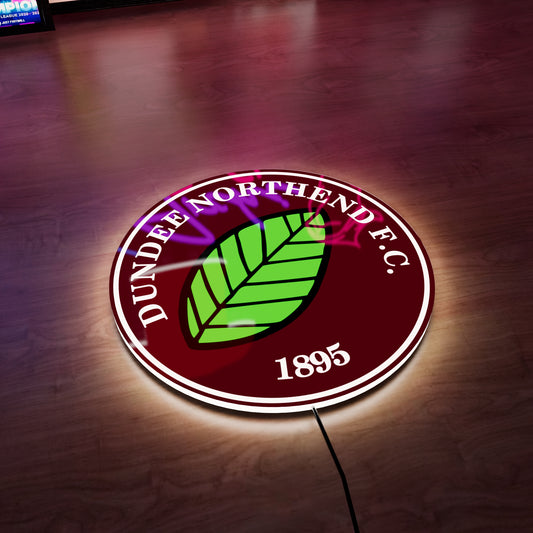 Dundee North End FC badge LED Wall light