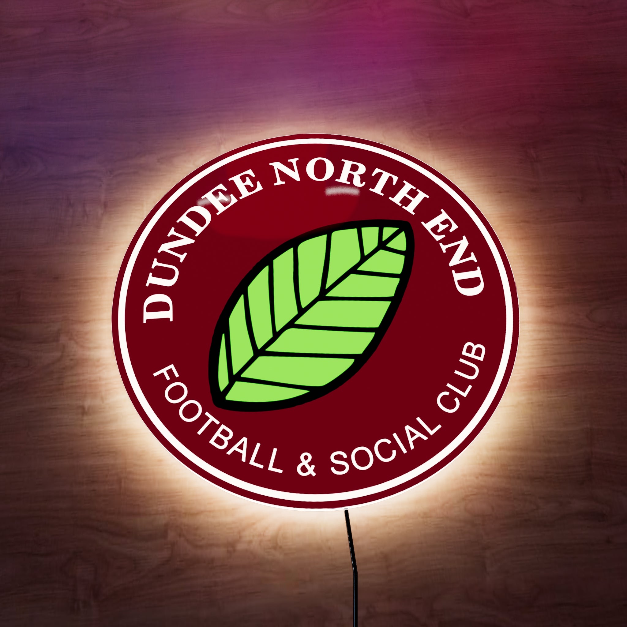 Dundee North End Football & Social Club badge LED Wall light
