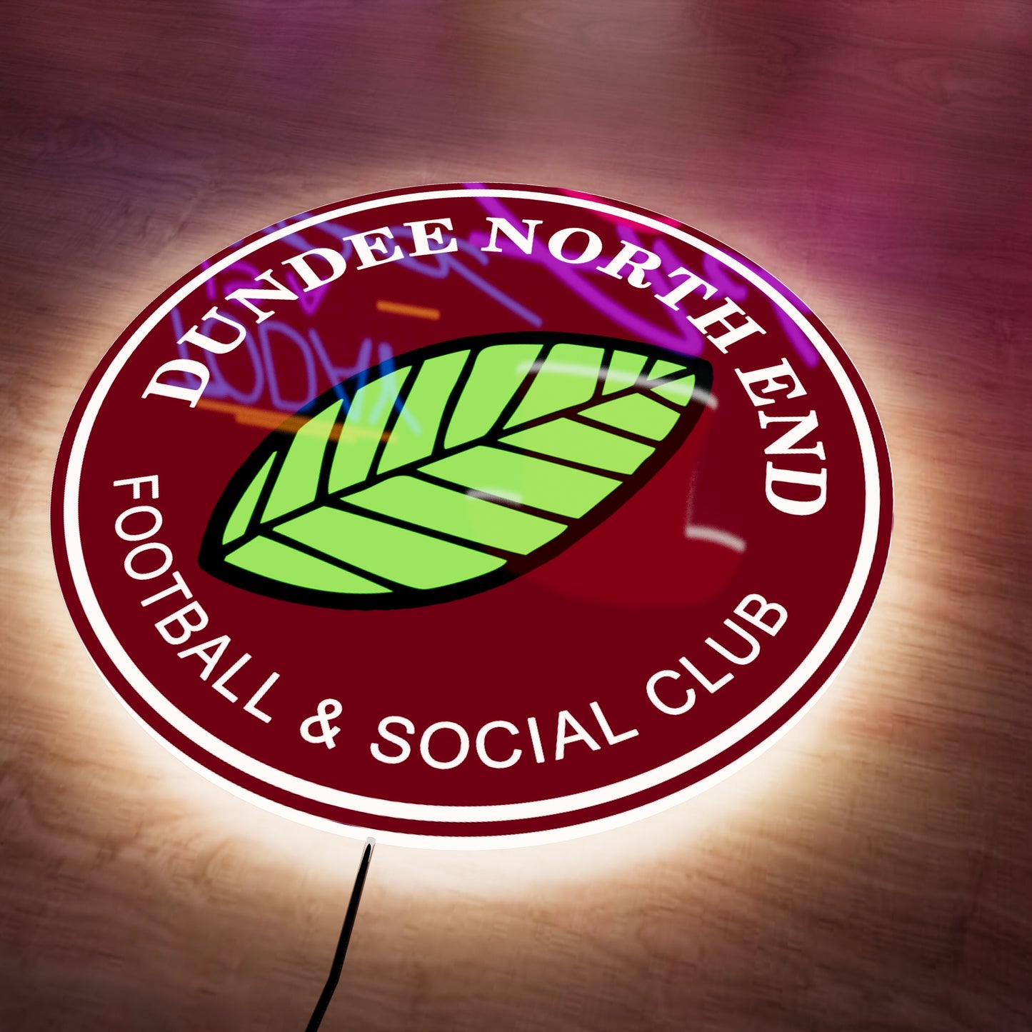 Dundee North End Football & Social Club badge LED Wall light
