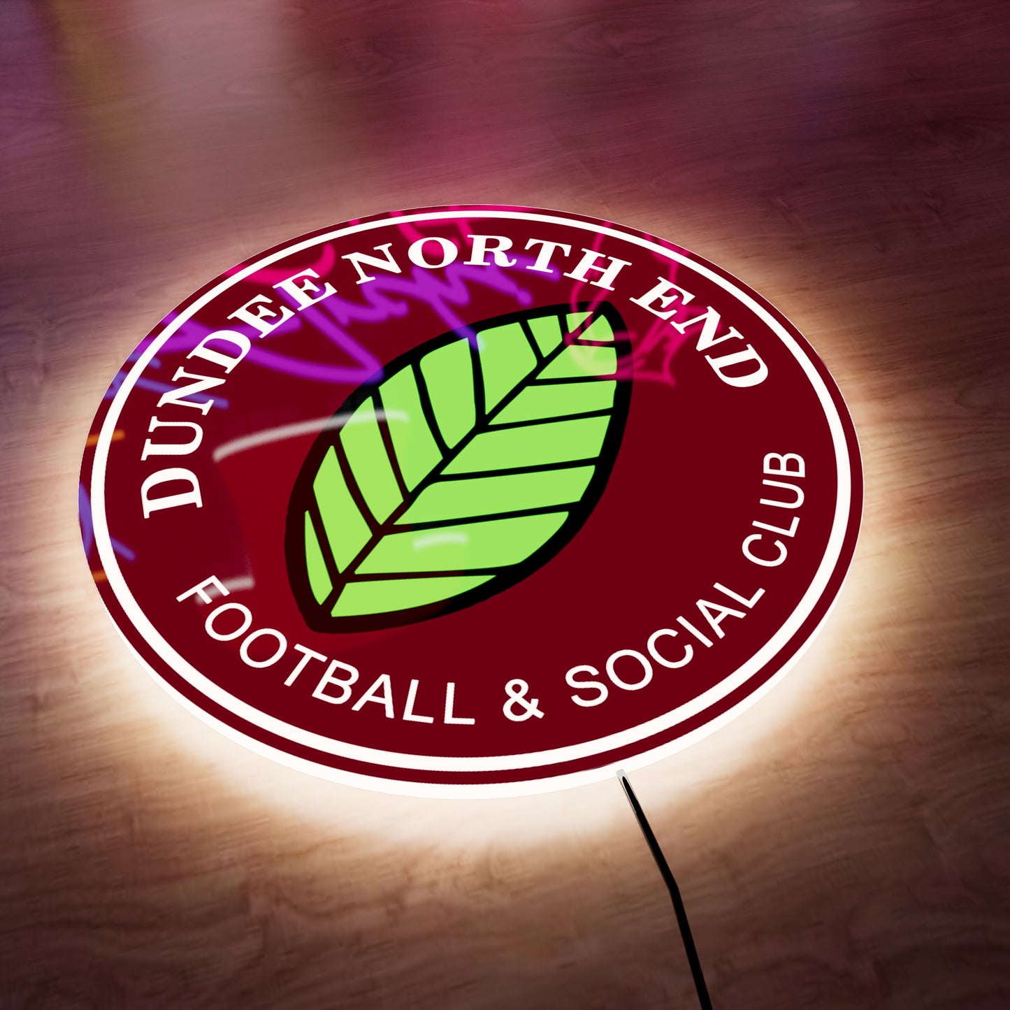 Dundee North End Football & Social Club badge LED Wall light