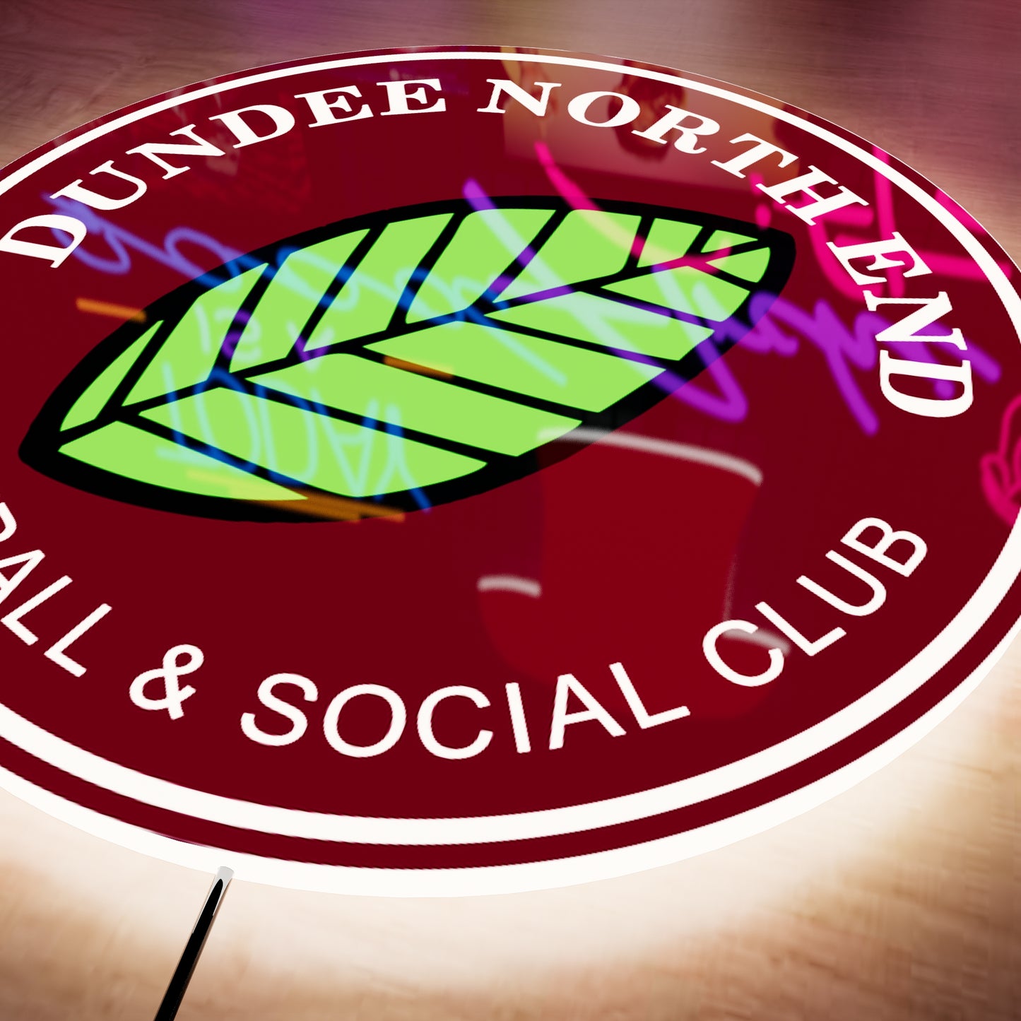 Dundee North End Football & Social Club badge LED Wall light