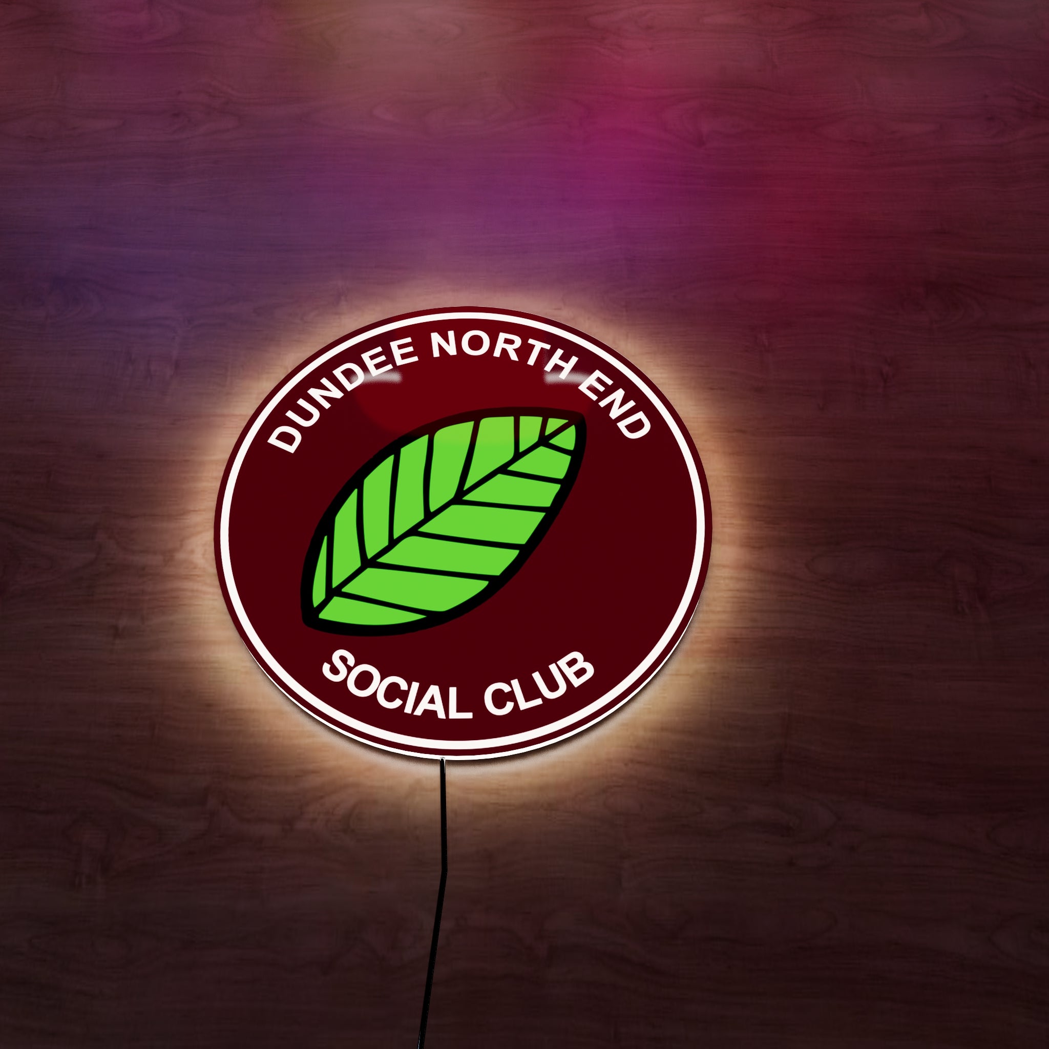 Dundee North End Social Club badge LED Wall light