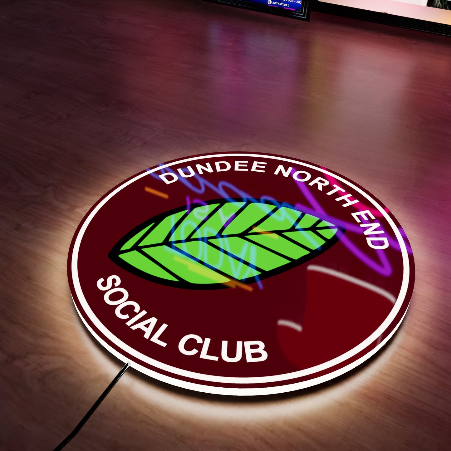 Dundee North End Social Club badge LED Wall light