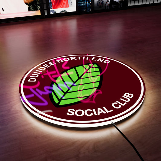 Dundee North End Social Club badge LED Wall light