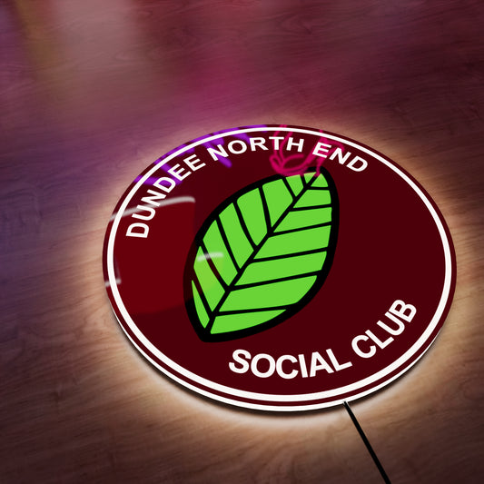 Dundee North End Social Club badge LED Wall light