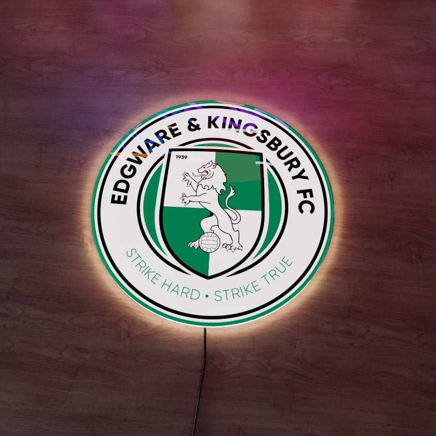 Edgware & Kingsbury FC Logo LED Wall light