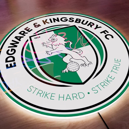 Edgware & Kingsbury FC Logo LED Wall light