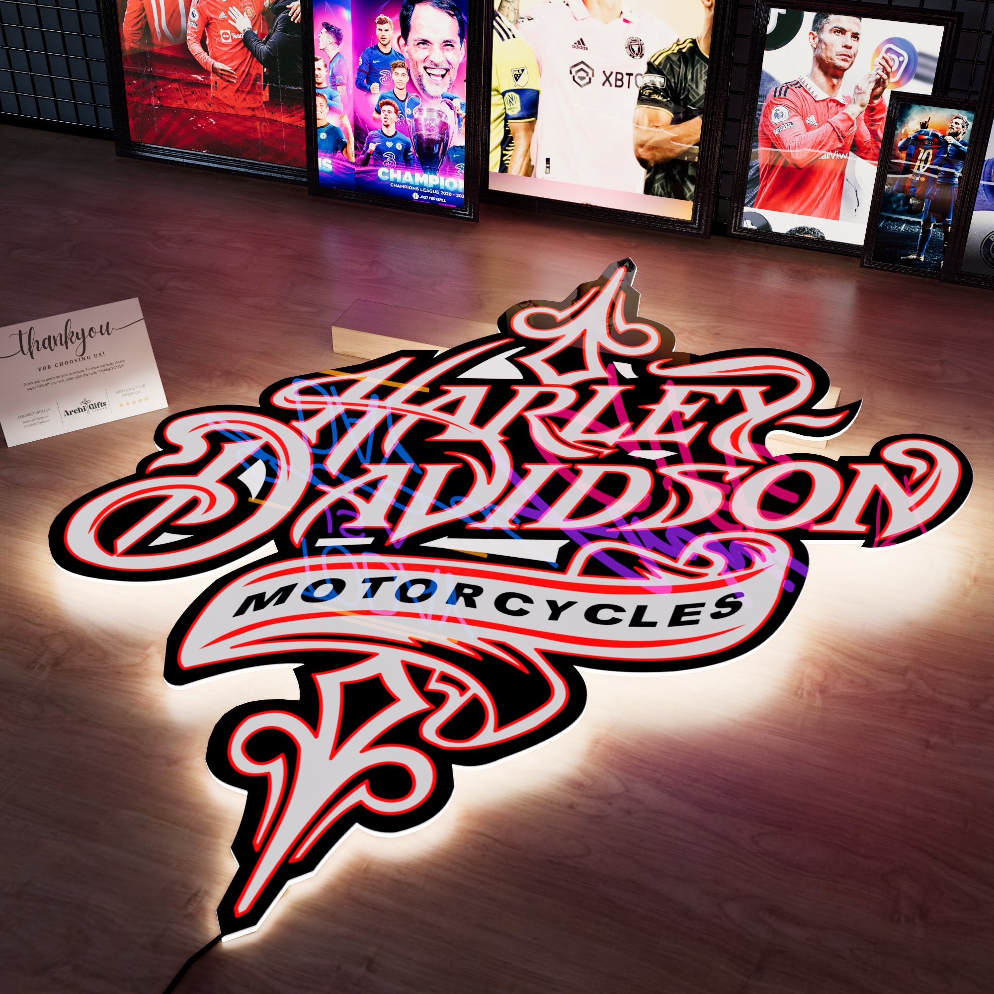 Harley Davidson Logo Wall LED