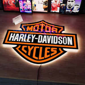 Harley Davidson Logo Wall LED Style 2