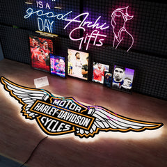 Harley Davidson Logo Wall LED