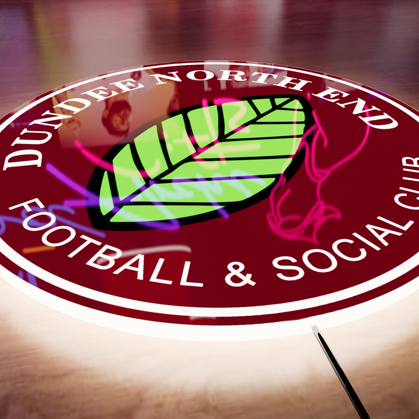 Dundee North End Football & Social Club badge LED Wall light
