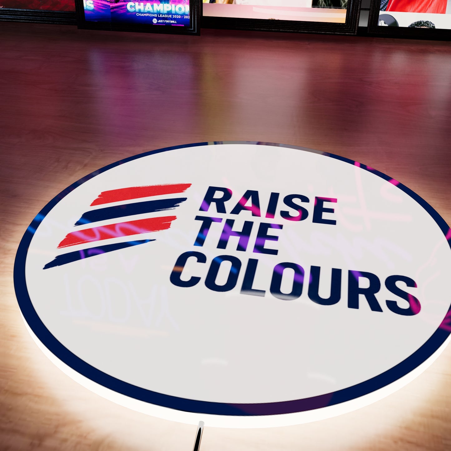 Raise The Colours logo LED Wall light