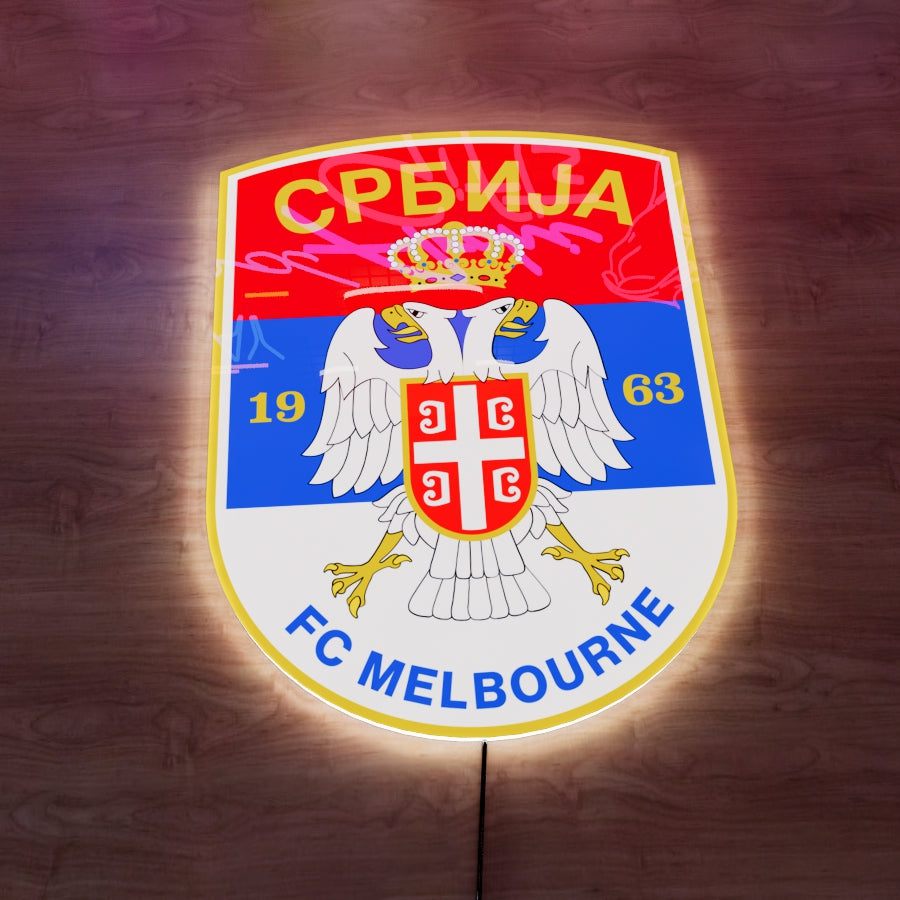 FC Melbourne Srbija Logo LED Wall light
