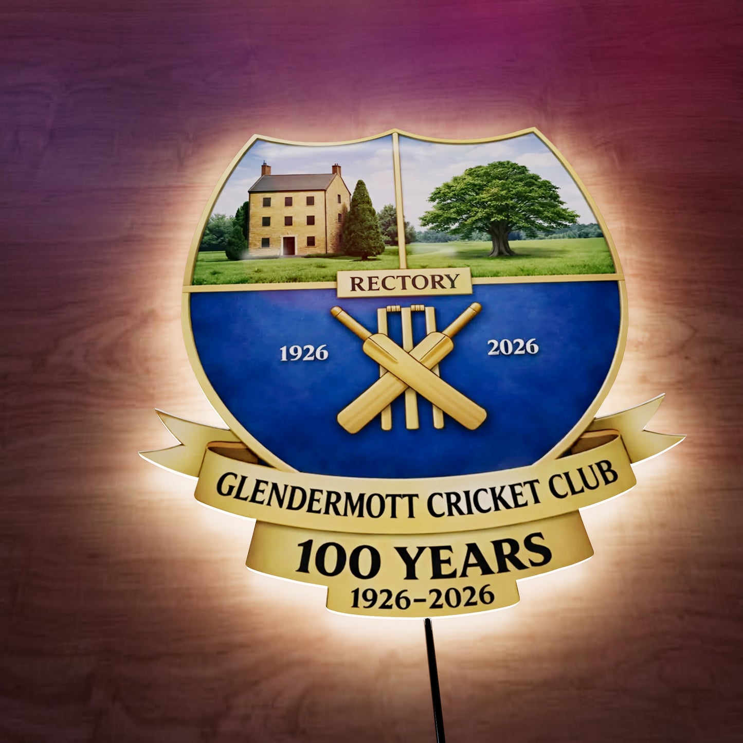 GC CLUB 100 YEARS Logo LED Wall light
