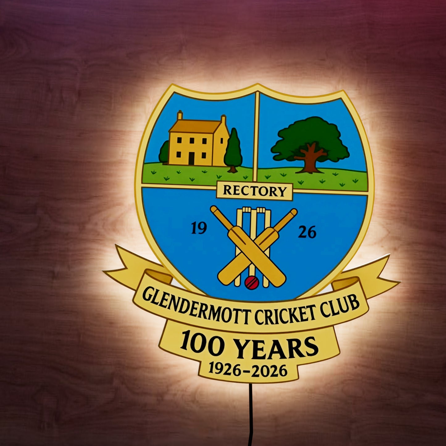 GC CLUB 100 YEARS Logo LED Wall light