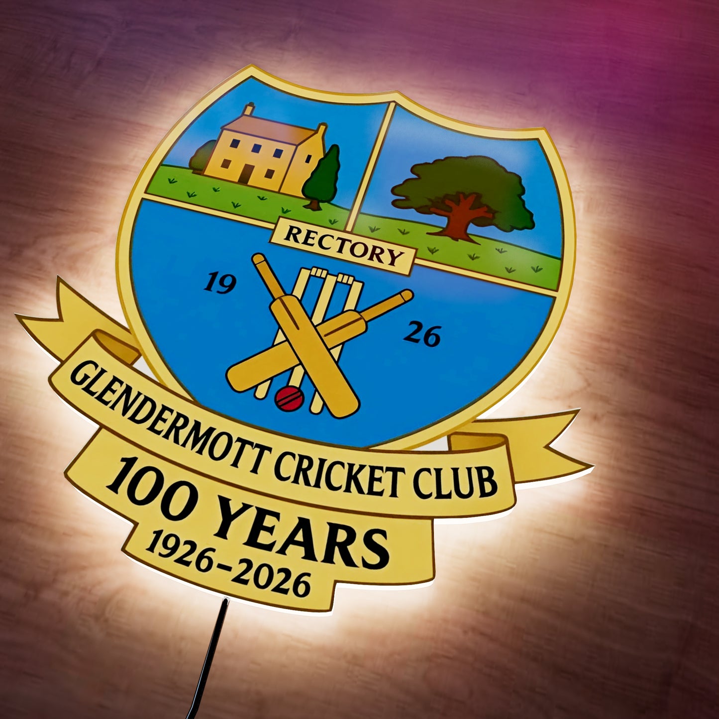 GC CLUB 100 YEARS Logo LED Wall light