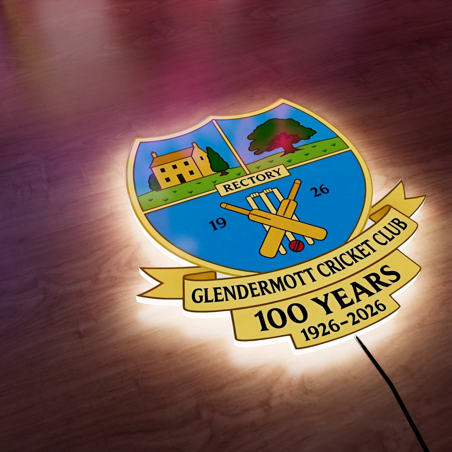 GC CLUB 100 YEARS Logo LED Wall light