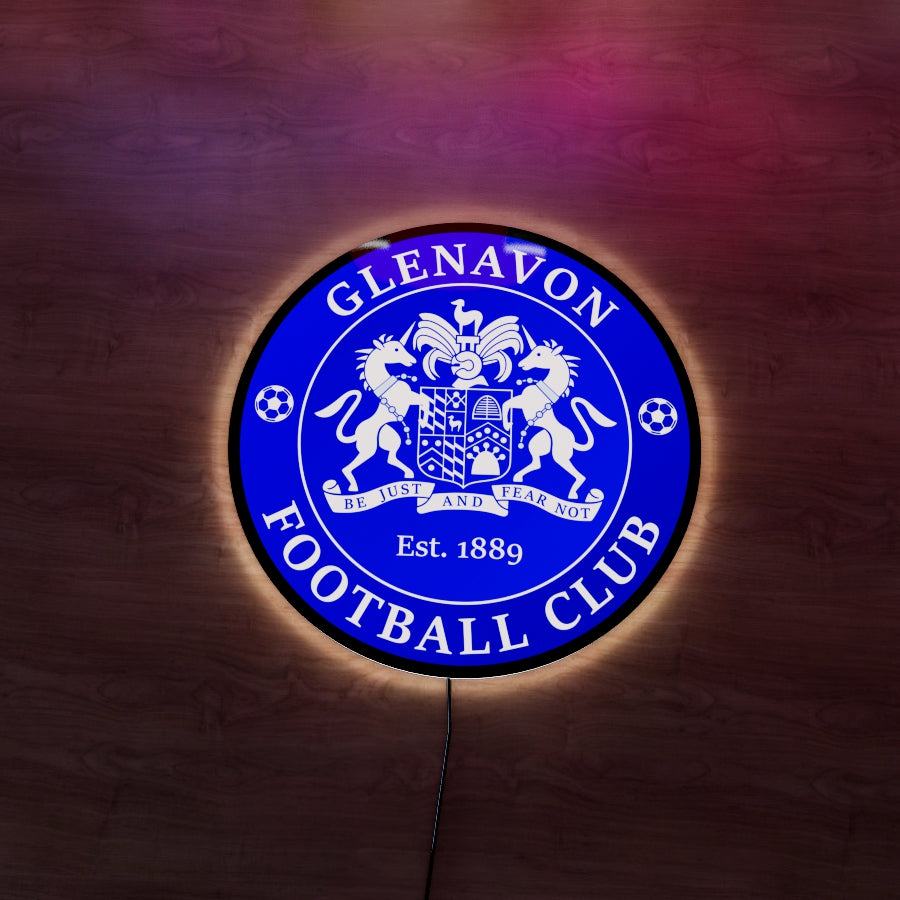 Glenavon FC badge LED Wall light
