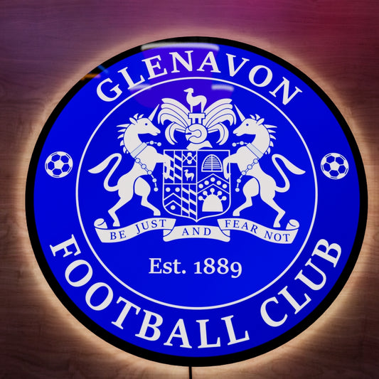 Glenavon FC badge LED Wall light