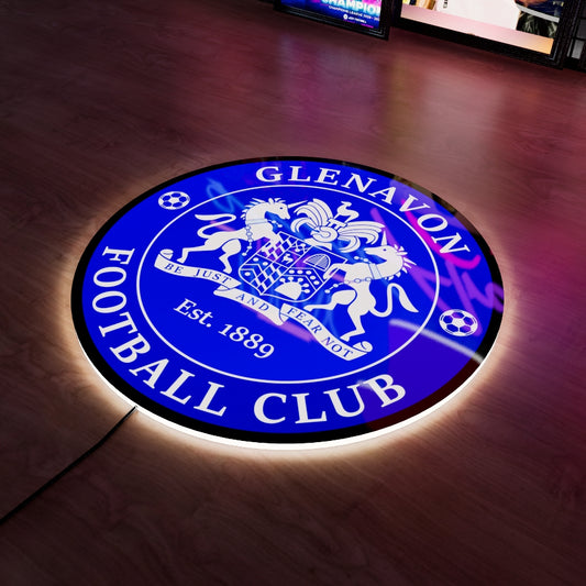 Glenavon FC badge LED Wall light