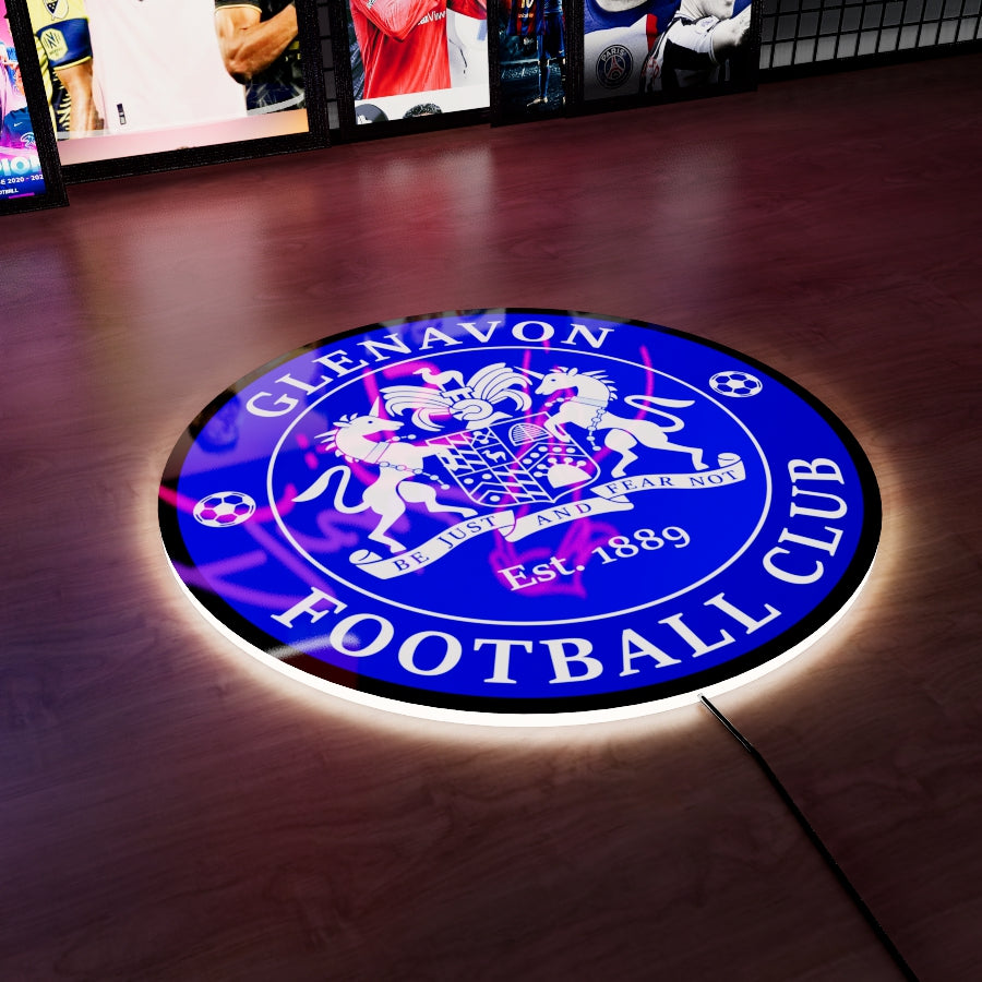 Glenavon FC badge LED Wall light