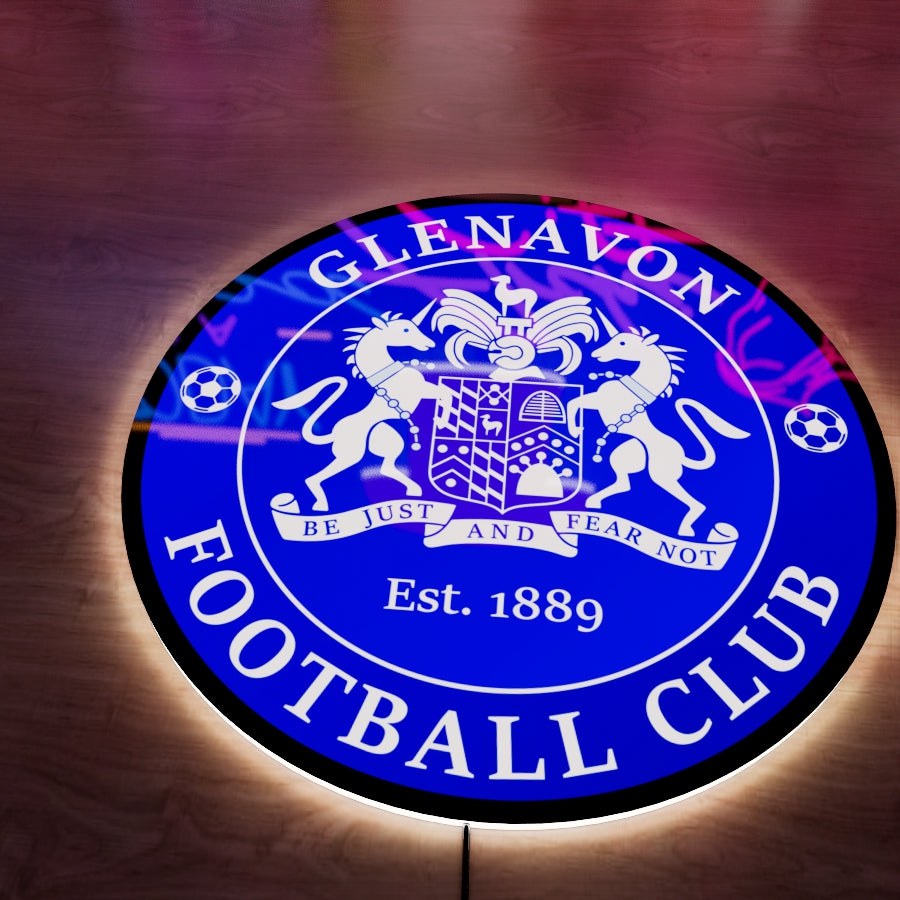 Glenavon FC badge LED Wall light