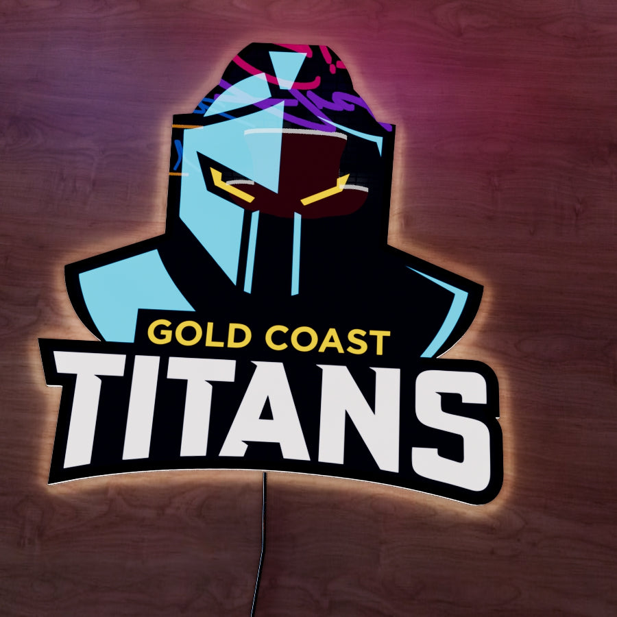 Gold Coast Titans Logo LED Wall light