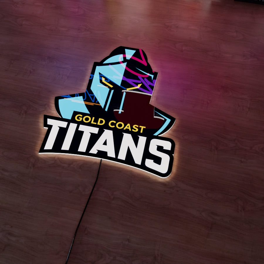 Gold Coast Titans Logo LED Wall light