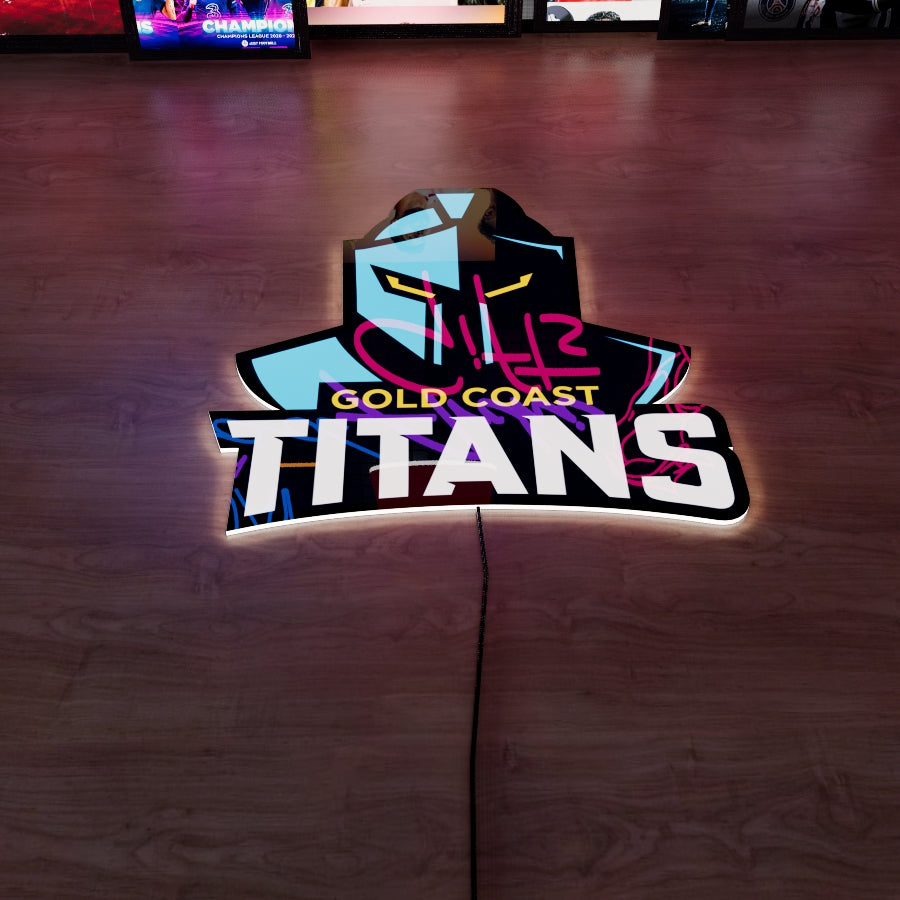 Gold Coast Titans Logo LED Wall light