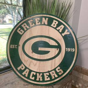 Green Bay Logo Wall Art Sign football