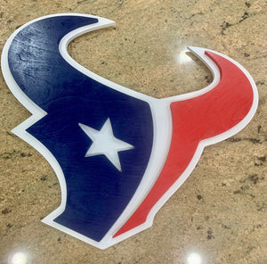 HOUSTON FOOTBALL 3D Wall Sign NFL Football Texas