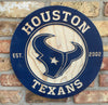 HOUSTON FOOTBALL Logo Wall Art Sign