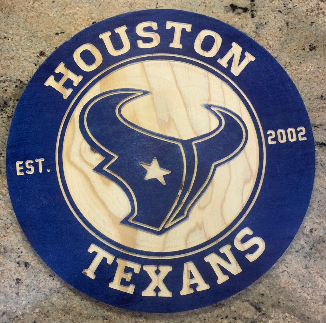 HOUSTON FOOTBALL Logo Wall Art Sign