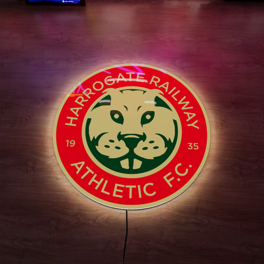 Harrogate Railway Athletic F.C badge LED Wall light