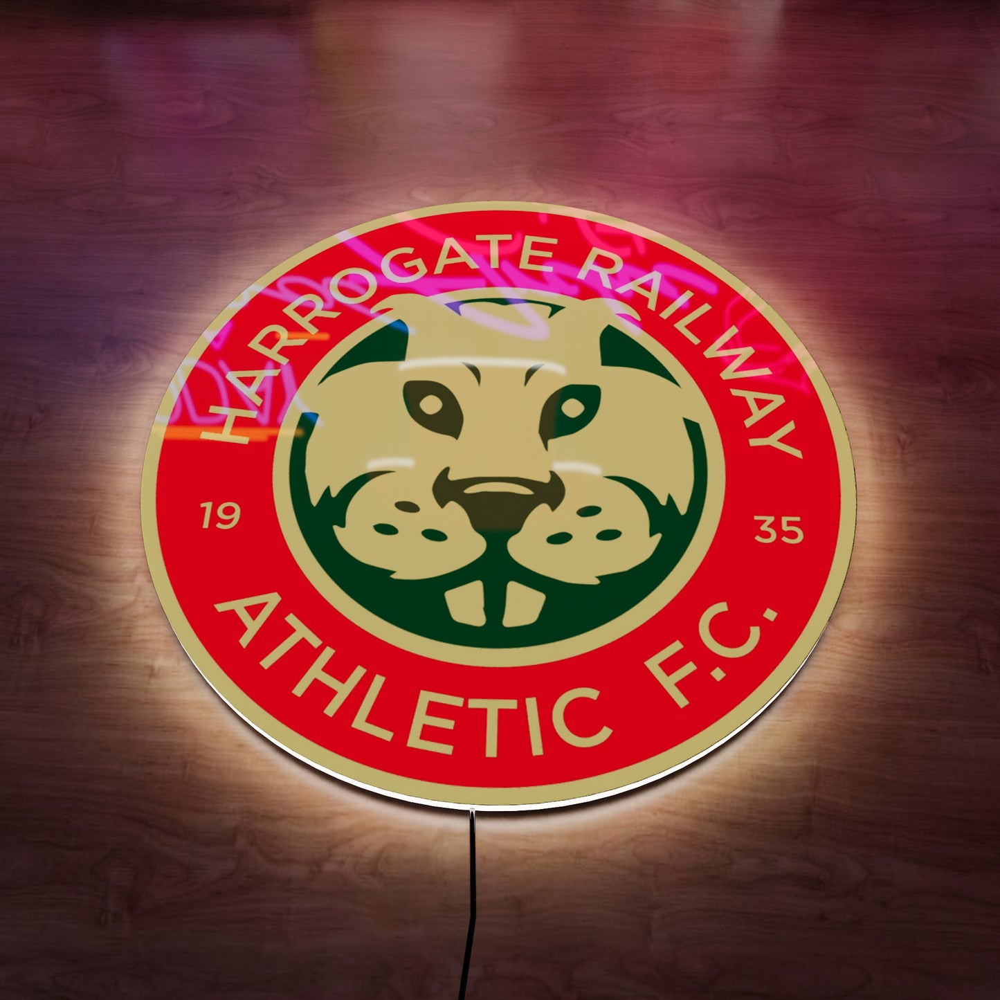 Harrogate Railway Athletic F.C badge LED Wall light
