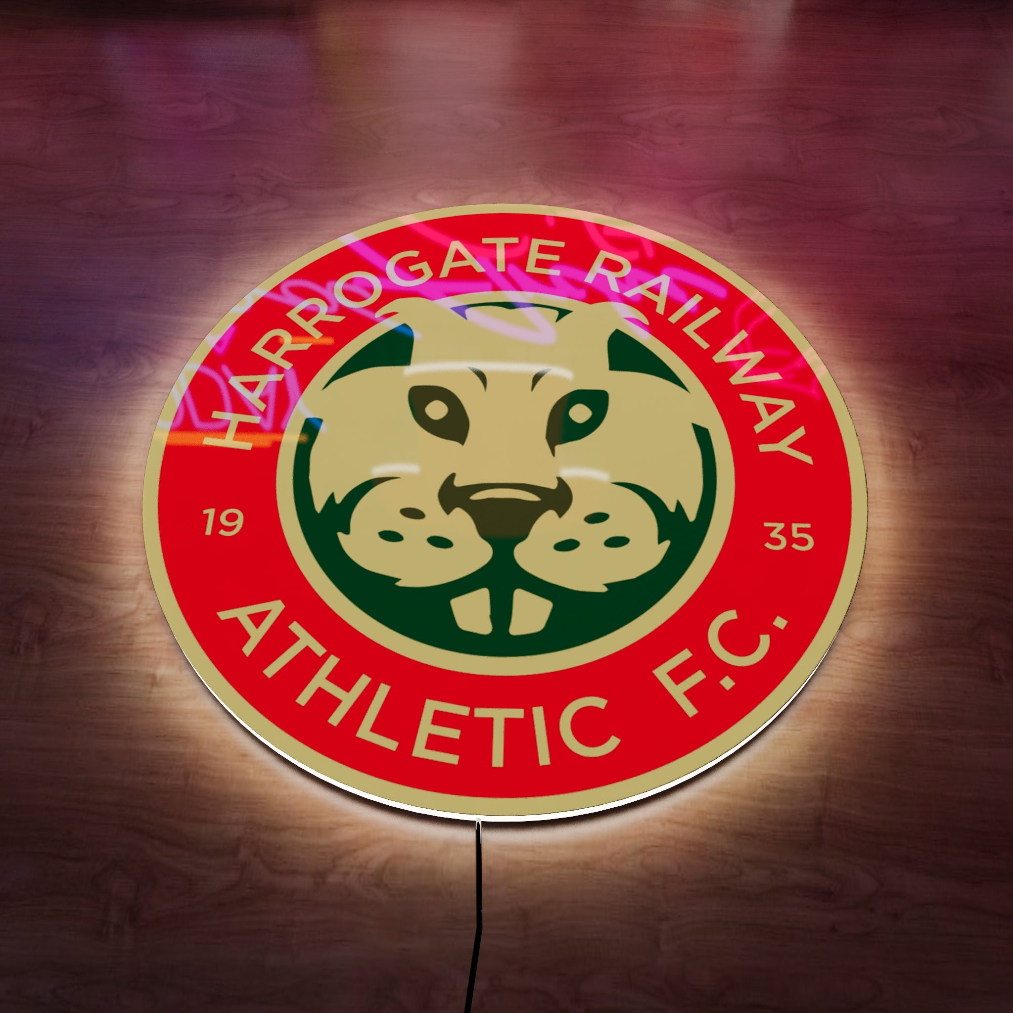 Harrogate Railway Athletic F.C badge LED Wall light