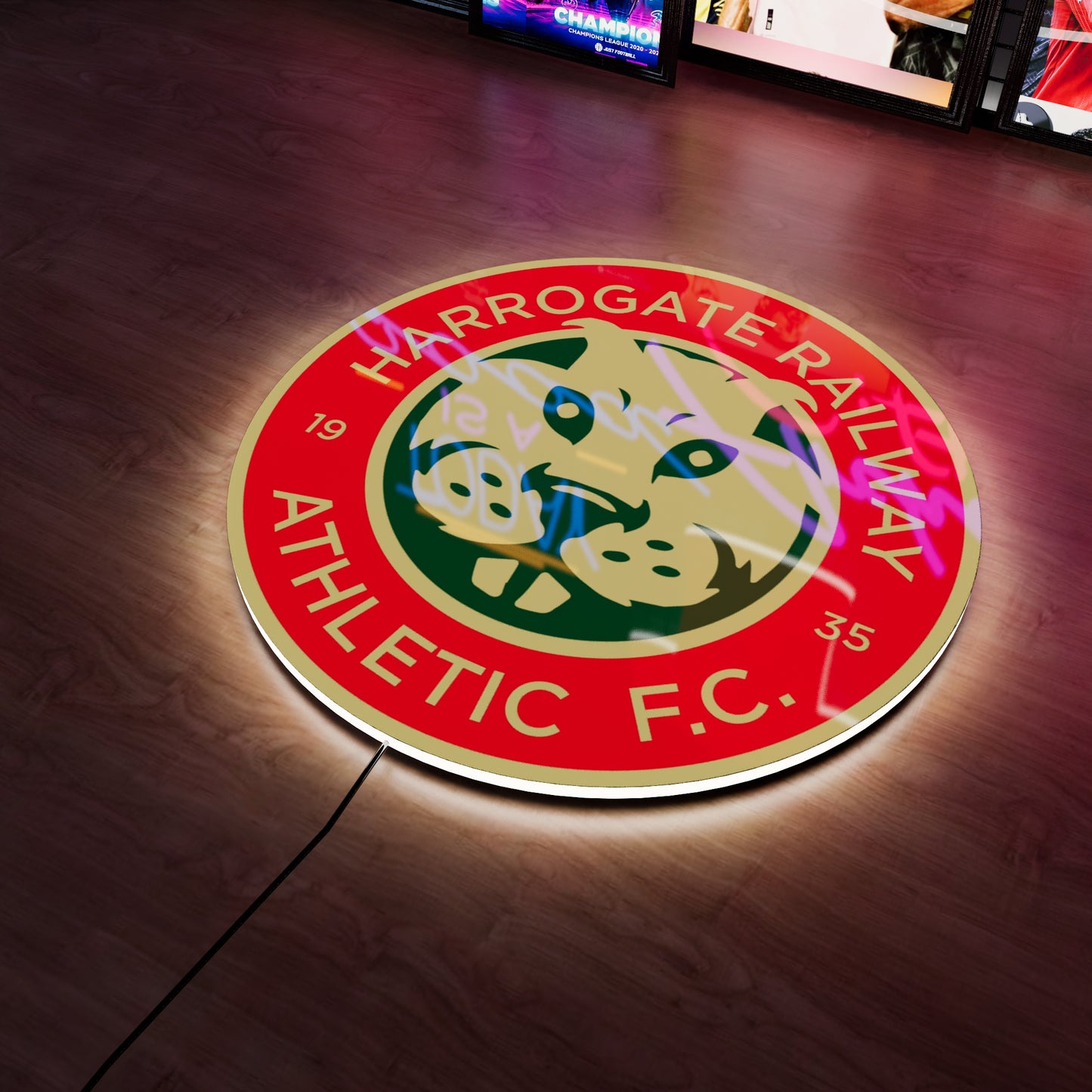 Harrogate Railway Athletic F.C badge LED Wall light